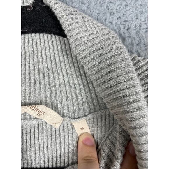 Soft Surroundings Womens Size M Pullover Turtle Neck Gray Ribbed Sweater - Picture 3 of 13